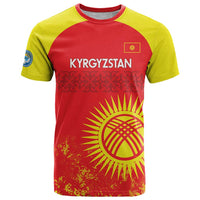 Custom Kyrgyzstan Football T Shirt Go White Falcons Sporty Style - Wonder Print Shop