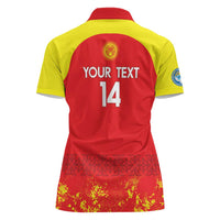 Custom Kyrgyzstan Football Women Polo Shirt Go White Falcons Sporty Style - Wonder Print Shop