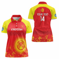 Custom Kyrgyzstan Football Women Polo Shirt Go White Falcons Sporty Style - Wonder Print Shop