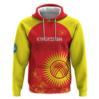 Custom Kyrgyzstan Football Zip Hoodie Go White Falcons Sporty Style - Wonder Print Shop