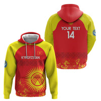 Custom Kyrgyzstan Football Zip Hoodie Go White Falcons Sporty Style - Wonder Print Shop