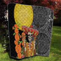 Mexico Dia De Los Muertos Quilt Sugar Skull Sombrero Aztec Pattern - Wonder Print Shop