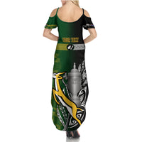 Personalised New Zealand and South Africa Rugby Summer Maxi Dress 2023 World Cup Final All Black Springboks Together - Wonder Print Shop