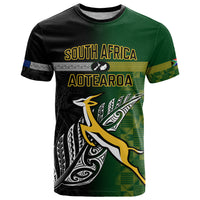 Personalised New Zealand and South Africa Rugby T Shirt 2023 World Cup Final All Black Springboks Together - Wonder Print Shop