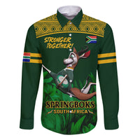South Africa Rugby Family Matching Long Sleeve Bodycon Dress and Hawaiian Shirt Go Bokke World Cup Champions History - Wonder Print Shop