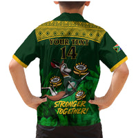 Custom South Africa Rugby Family Matching Mermaid Dress and Hawaiian Shirt Go Bokke World Cup Champions History - Wonder Print Shop