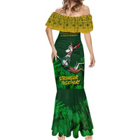 Custom South Africa Rugby Mermaid Dress Go Bokke World Cup Champions History - Wonder Print Shop