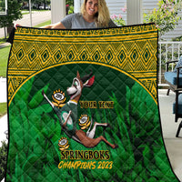 Custom South Africa Rugby Quilt Go Bokke World Cup Champions History - Wonder Print Shop