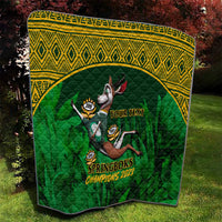 Custom South Africa Rugby Quilt Go Bokke World Cup Champions History - Wonder Print Shop