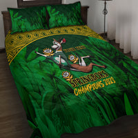 Custom South Africa Rugby Quilt Bed Set Go Bokke World Cup Champions History - Wonder Print Shop
