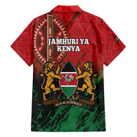 Kenya Independence Day Family Matching Off The Shoulder Long Sleeve Dress and Hawaiian Shirt Jamhuri ya Kenya 1963 - African Pattern - Wonder Print Shop