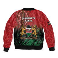 Kenya Independence Day Sleeve Zip Bomber Jacket Jamhuri ya Kenya 1963 - African Pattern - Wonder Print Shop
