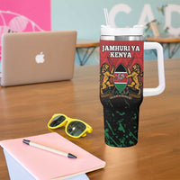 Kenya Independence Day Tumbler With Handle Jamhuri ya Kenya 1963 - African Pattern - Wonder Print Shop