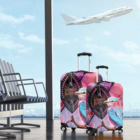 Kenya Lilac-Breasted Roller Luggage Cover Coat Of Arms Mix Orchid - Wonder Print Shop