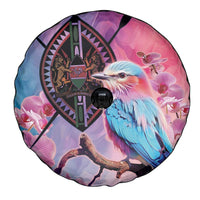 Kenya Lilac-Breasted Roller Spare Tire Cover Coat Of Arms Mix Orchid - Wonder Print Shop