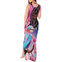 Kenya Lilac-Breasted Roller Tank Maxi Dress Coat Of Arms Mix Orchid - Wonder Print Shop