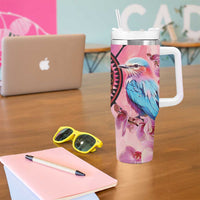 Kenya Lilac-Breasted Roller Tumbler With Handle Coat Of Arms Mix Orchid - Wonder Print Shop