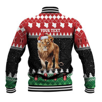 Personalized Kenya Christmas Baseball Jacket Lion Santa - Heri Ya Krismasi! - Wonder Print Shop