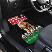 Personalized Kenya Christmas Car Mats Lion Santa - Heri Ya Krismasi! - Wonder Print Shop