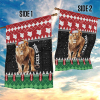 Personalized Kenya Christmas Garden Flag Lion Santa - Heri Ya Krismasi! - Wonder Print Shop
