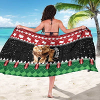 Personalized Kenya Christmas Sarong Lion Santa - Heri Ya Krismasi! - Wonder Print Shop