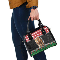 Personalized Kenya Christmas Shoulder Handbag Lion Santa - Heri Ya Krismasi!