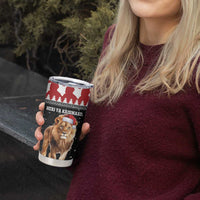 Personalized Kenya Christmas Tumbler Cup Lion Santa - Heri Ya Krismasi! - Wonder Print Shop