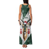 South Africa Springboks Christmas Family Matching Tank Maxi Dress and Hawaiian Shirt Bokke Santa - Geseende Kersfees - Wonder Print Shop