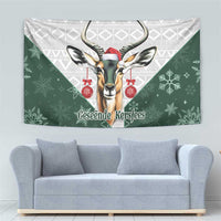 South Africa Springboks Christmas Tapestry Bokke Santa - Geseende Kersfees - Wonder Print Shop