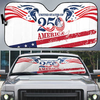 United States 250th Anniversary Auto Sun Shade USA 4th Of July Proud - Wonder Print Shop