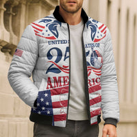 Personalized United States 250th Anniversary Bomber Puffer Jacket USA 4th Of July Proud - Wonder Print Shop