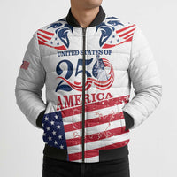 Personalized United States 250th Anniversary Bomber Puffer Jacket USA 4th Of July Proud - Wonder Print Shop