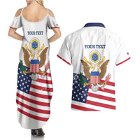Personalized United States 250th Anniversary Couples Matching Summer Maxi Dress and Hawaiian Shirt USA 4th Of July Proud - Wonder Print Shop