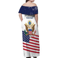 Personalized United States 250th Anniversary Family Matching Off Shoulder Maxi Dress and Hawaiian Shirt USA 4th Of July Proud - Wonder Print Shop
