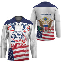 Personalized United States 250th Anniversary Hockey Jersey USA 4th Of July Proud - Wonder Print Shop