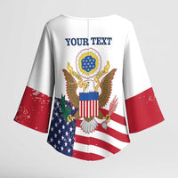 Personalized United States 250th Anniversary Kimono Sleeve Blouse USA 4th Of July Proud - Wonder Print Shop
