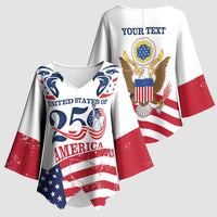 Personalized United States 250th Anniversary Kimono Sleeve Blouse USA 4th Of July Proud - Wonder Print Shop