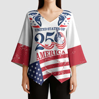 Personalized United States 250th Anniversary Kimono Sleeve Blouse USA 4th Of July Proud - Wonder Print Shop