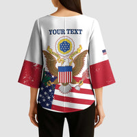 Personalized United States 250th Anniversary Kimono Sleeve Blouse USA 4th Of July Proud - Wonder Print Shop