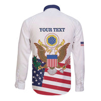 Personalized United States 250th Anniversary Long Sleeve Button Shirt USA 4th Of July Proud - Wonder Print Shop