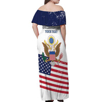 Personalized United States 250th Anniversary Off Shoulder Maxi Dress USA 4th Of July Proud - Wonder Print Shop