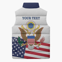 Personalized United States 250th Anniversary Sleeveless Puffer Jacket USA 4th Of July Proud - Wonder Print Shop