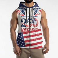 Personalized United States 250th Anniversary Sleeveless Zip Hoodie USA 4th Of July Proud - Wonder Print Shop