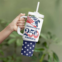 Personalized United States 250th Anniversary Tumbler With Handle USA 4th Of July Proud - Wonder Print Shop