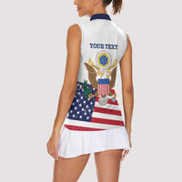 Personalized United States 250th Anniversary Women Sleeveless Polo Shirt USA 4th Of July Proud - Wonder Print Shop