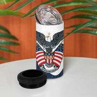 Personalized United States 4th Of July 4 in 1 Can Cooler Tumbler 250 Years Of Freedom USA Power Eagle - Wonder Print Shop