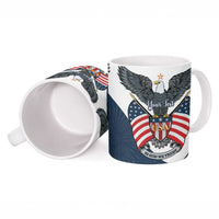 Personalized United States 4th Of July Ceramic Mug 250 Years Of Freedom USA Power Eagle - Wonder Print Shop