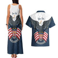 Personalized United States 4th Of July Couples Matching Tank Maxi Dress and Hawaiian Shirt 250 Years Of Freedom USA Power Eagle - Wonder Print Shop