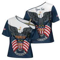 Personalized United States 4th Of July Cross Shoulder Shirt 250 Years Of Freedom USA Power Eagle - Wonder Print Shop