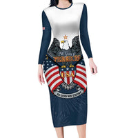 Personalized United States 4th Of July Family Matching Long Sleeve Bodycon Dress and Hawaiian Shirt 250 Years Of Freedom USA Power Eagle - Wonder Print Shop